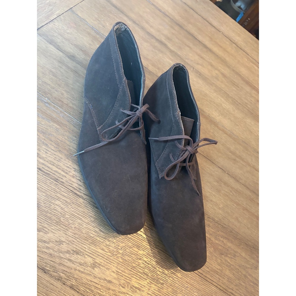 Preppy Calvin Klein Ballard Chukka Boots Mens 13 Brown Suede Lace Up Dress Shoes